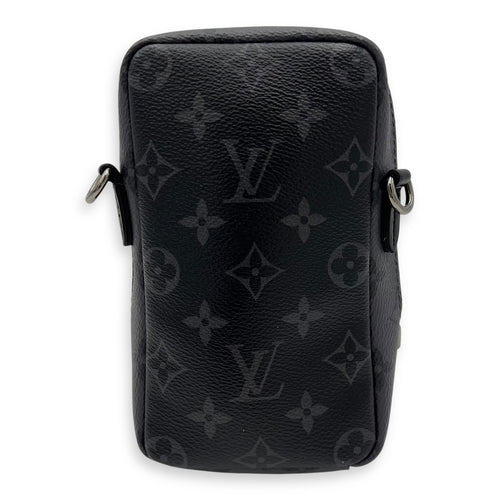 Louis Vuitton Double Crossbody Bag Mini Grey in Monogram Coated Canvas, Silver hardware_2