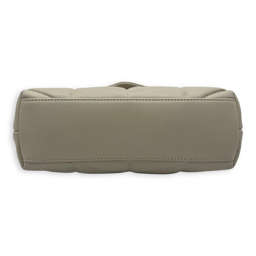 Saint Laurent Puffer Shoulder Bag Toy Ecru in Lambskin, Brushed Gold hardware_5