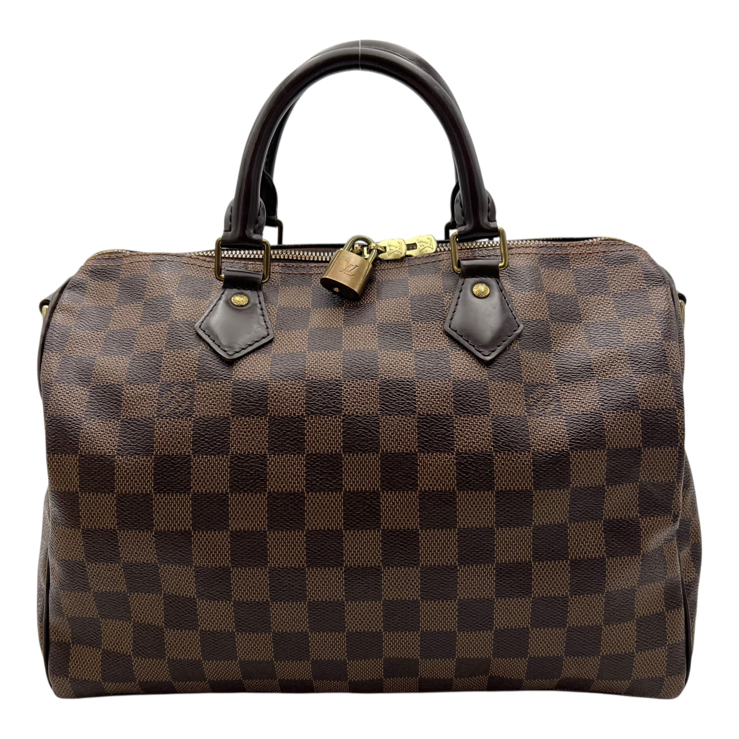 Louis Vuitton Speedy Top Handle Bag 30 Brown in Canvas, Gold hardware_1