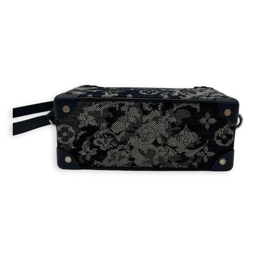 Louis Vuitton Soft Trunk Shoulder Bag Blue in Denim, Silver hardware_5