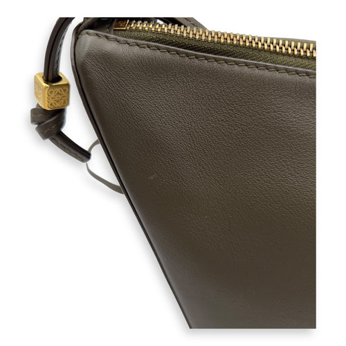 Loewe Hammock Hobo Mini Green Shoulder Bag in Calfskin, Gold hardware_8