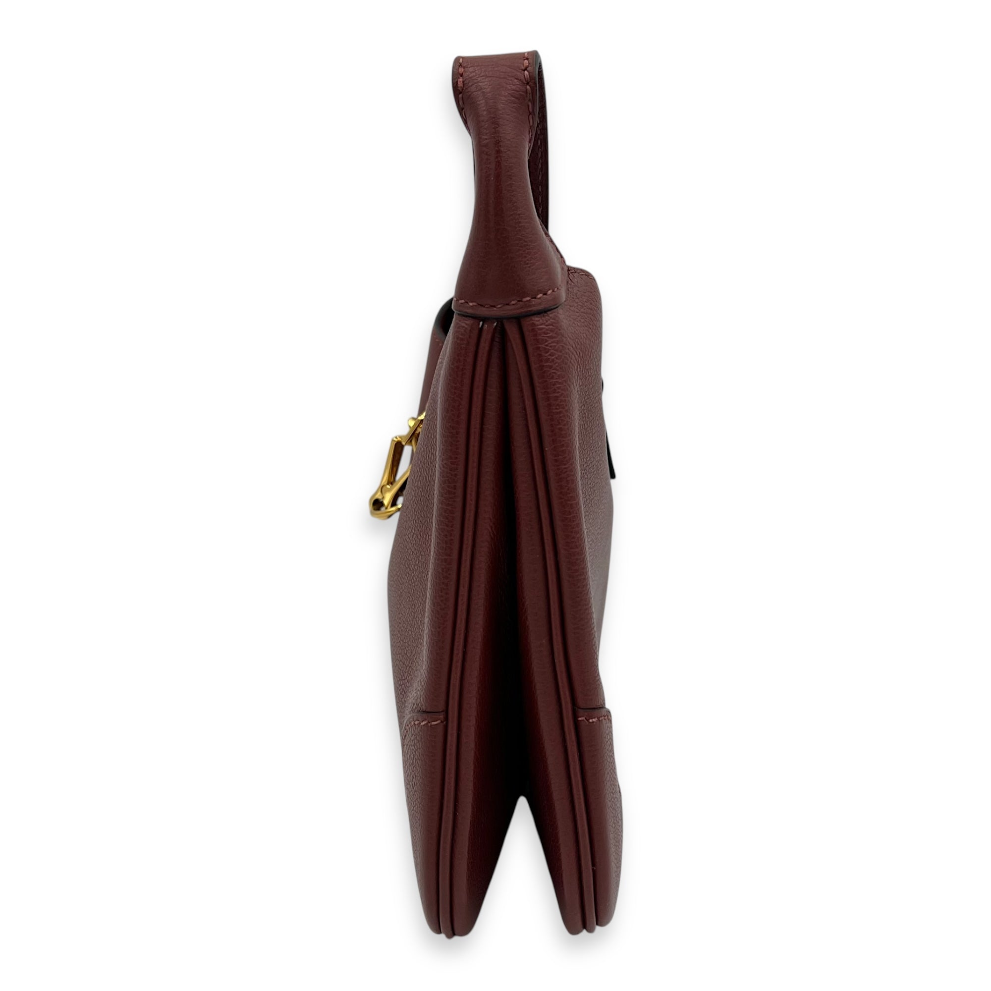 Hermès Trim Duo 24 Rouge H Shoulder Bag in Evercolor, Gold hardware_3