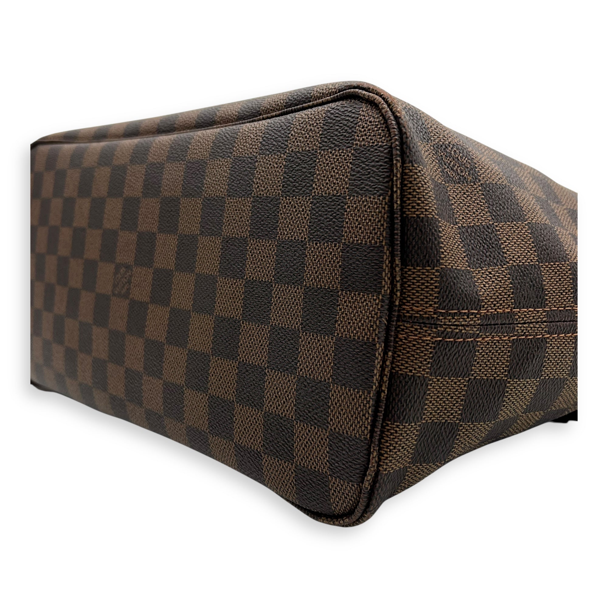 Louis Vuitton Neverfull Tote Bag MM Brown in Coated Canvas, Gold hardware_9