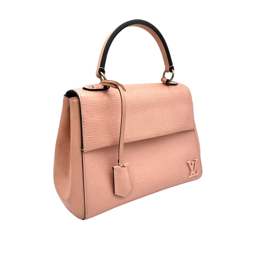 Cluny BB Pink Top Handle Bag in Epi Leather, Silver hardware