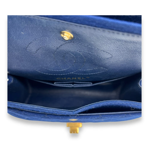 Chanel 2.55 Mini Blue Shoulder Bag in Jersey, Gold hardware_6