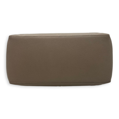 Louis Vuitton Grand palasis Top Handle Bag MM Grey in Calfskin, Gold hardware_5