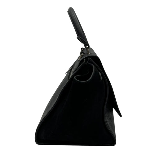 Celine Trapeze Small Black Shoulder Bag in Calfskin, Silver hardware_3