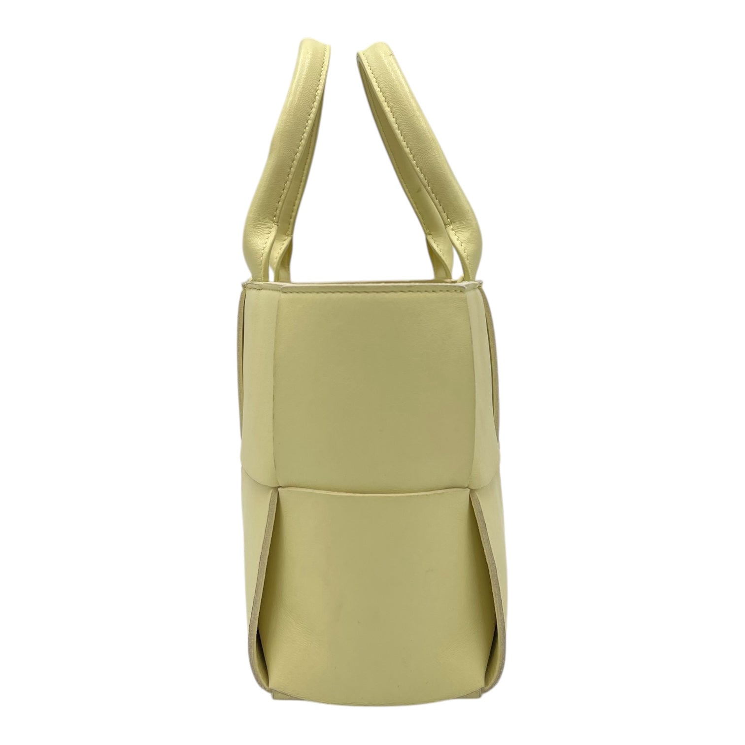 Bottega Veneta Arco Yellow Tote Bag in Lambskin_3