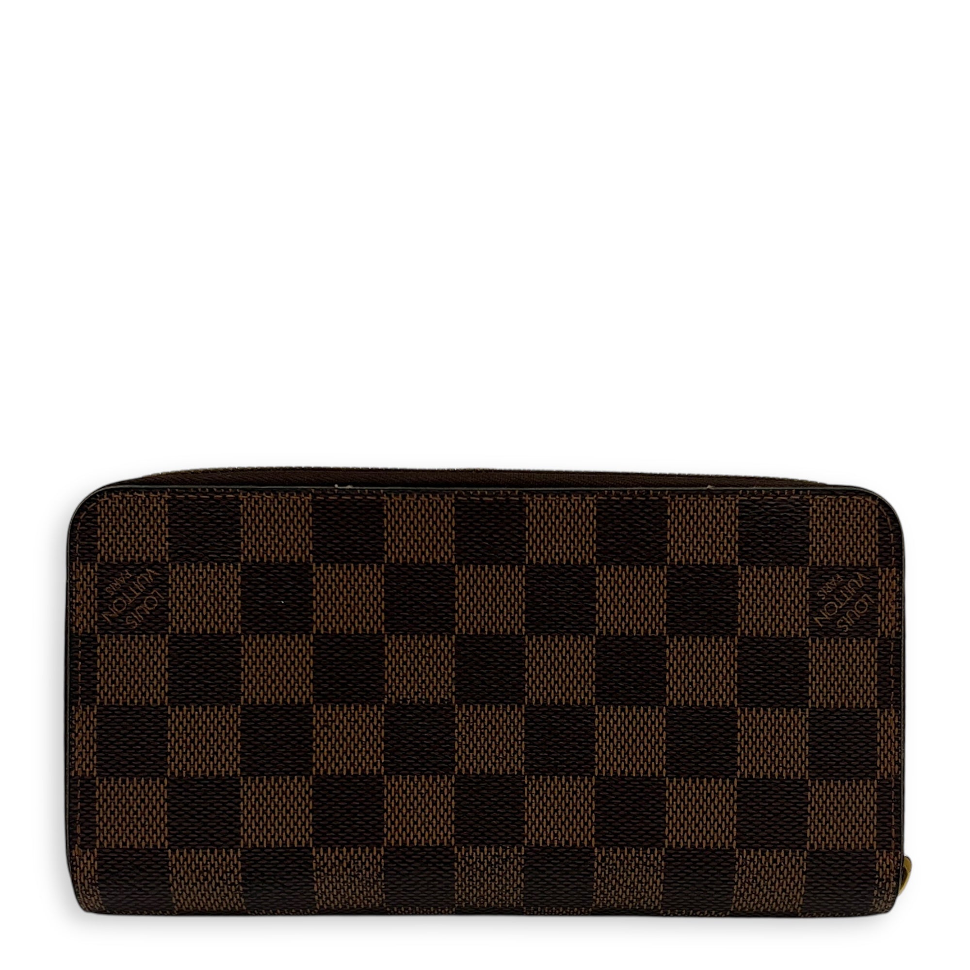 Louis Vuitton Zippy Wallet Brown in Coated Canvas, Gold hardware_2