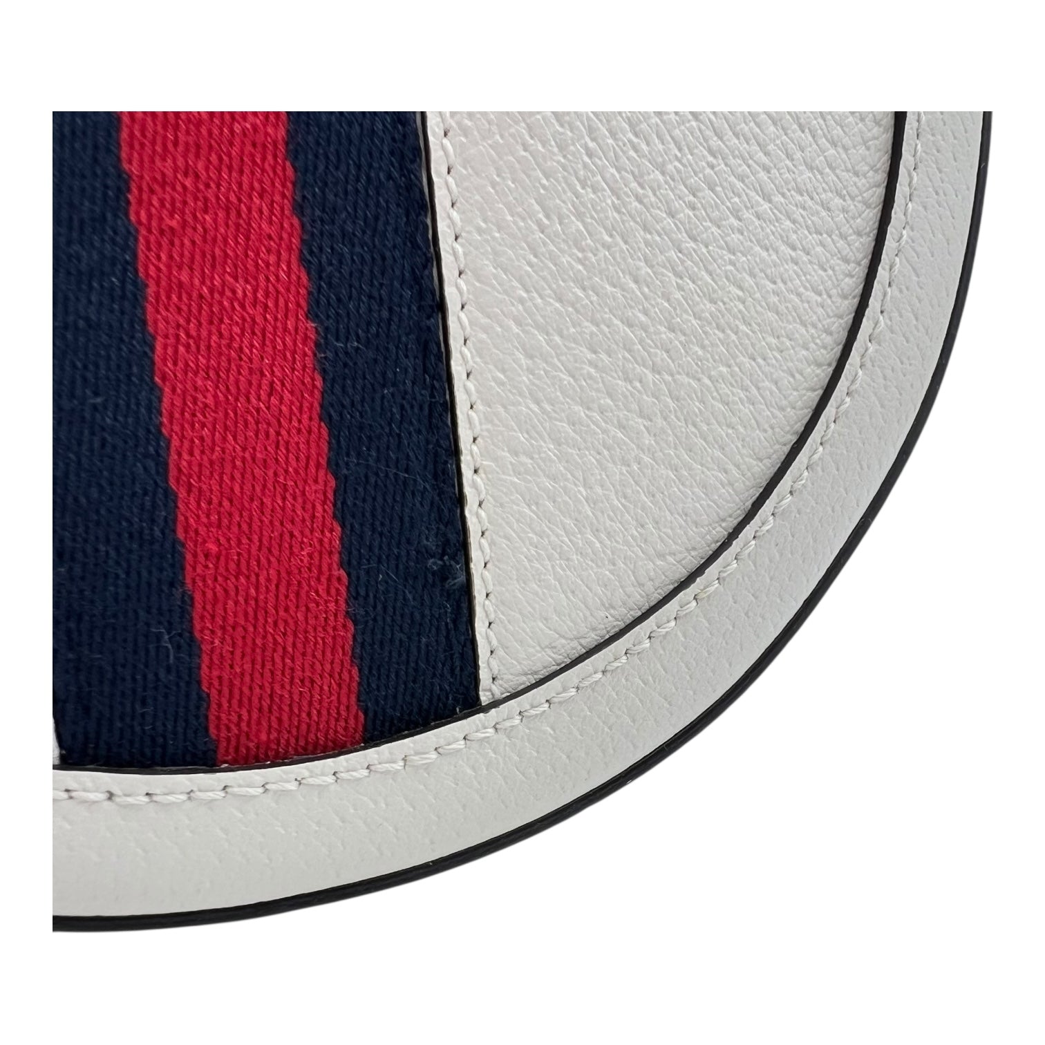 Gucci Ophidia Shoulder Bag Round White in Calfskin, Gold hardware_8