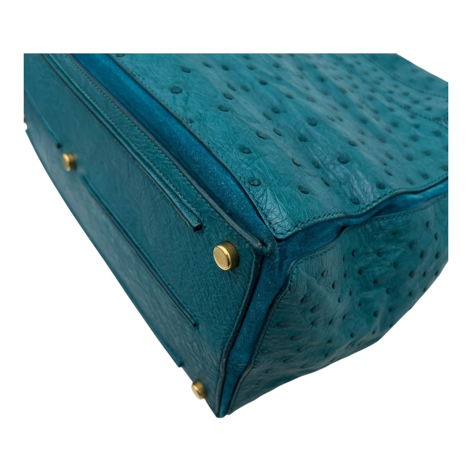 Saint Laurent Muse Top Handle Bag Green in Others, Gold hardware_11