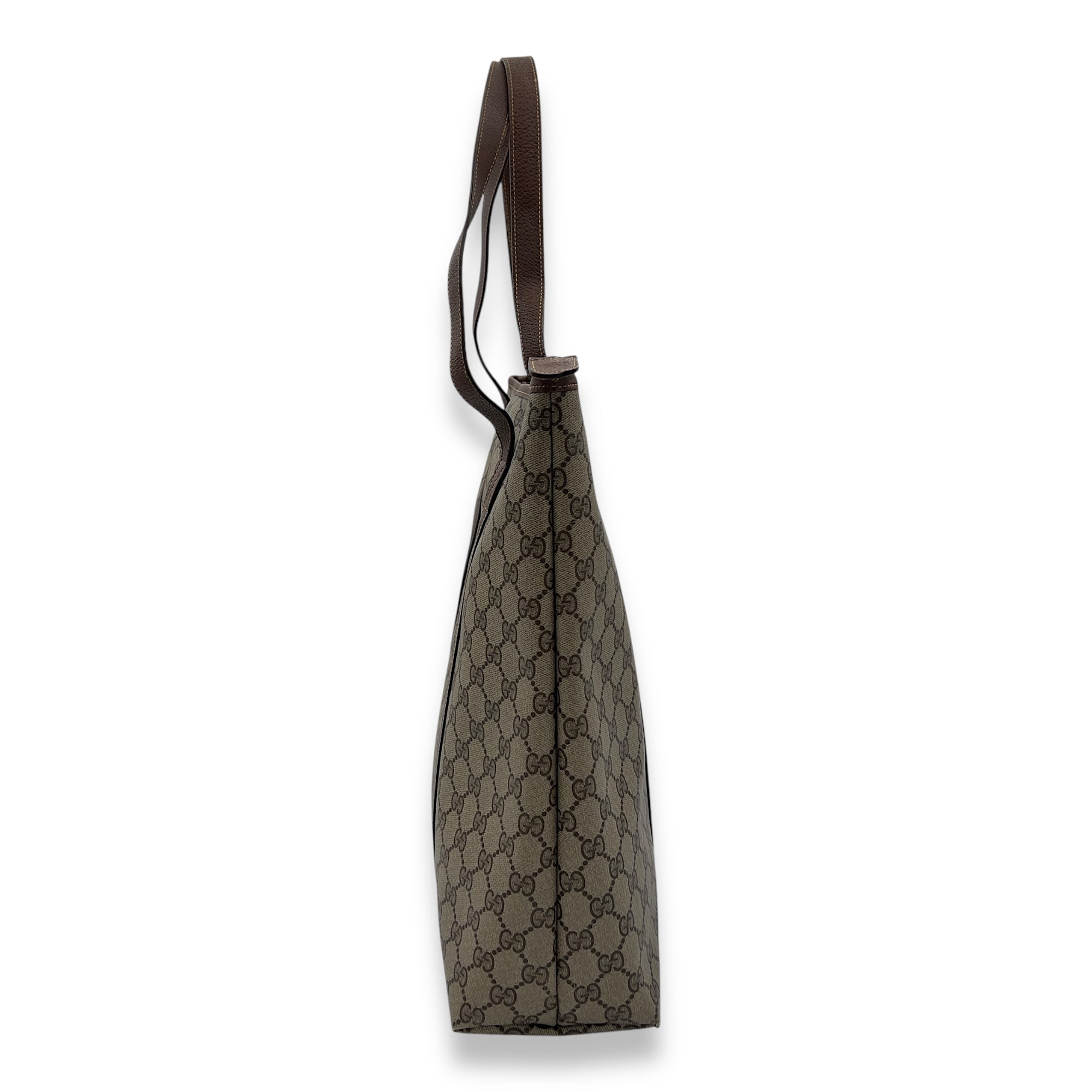 Gucci GG Tote Bag Grey in Coated Canvas, Silver hardware_3