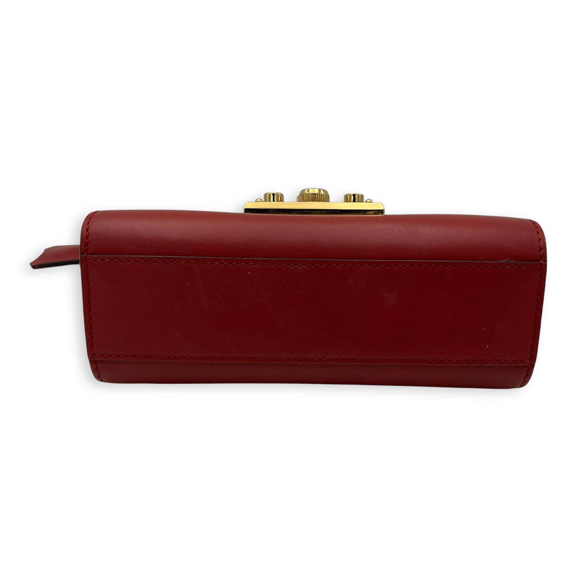 Gucci Padlock Shoulder Bag Red in Calfskin, Gold hardware_5