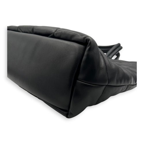 Saint Laurent Puffer Tote Bag Black in Lambskin, Black hardware_9