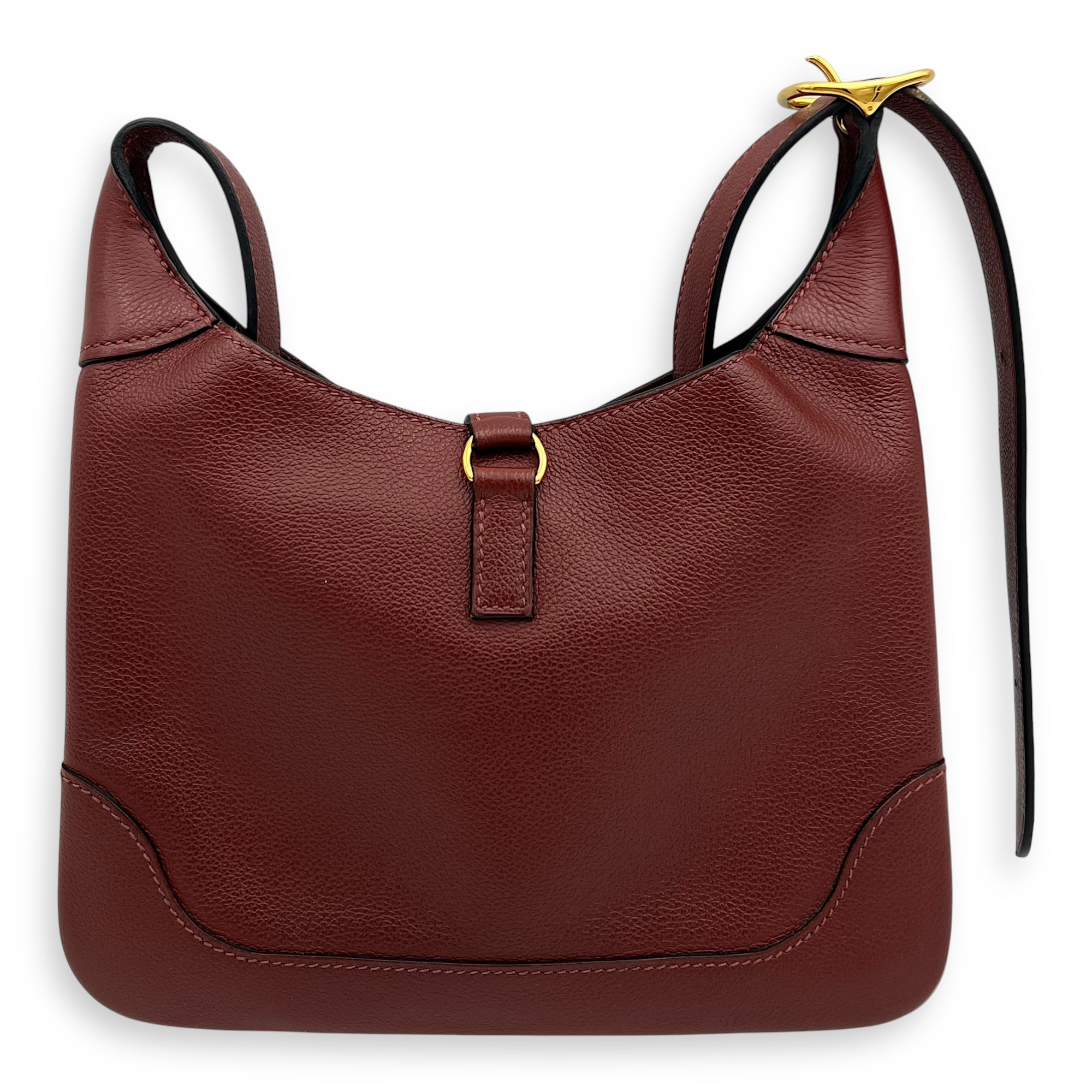 Hermès Trim Duo 24 Rouge H Shoulder Bag in Evercolor, Gold hardware_2