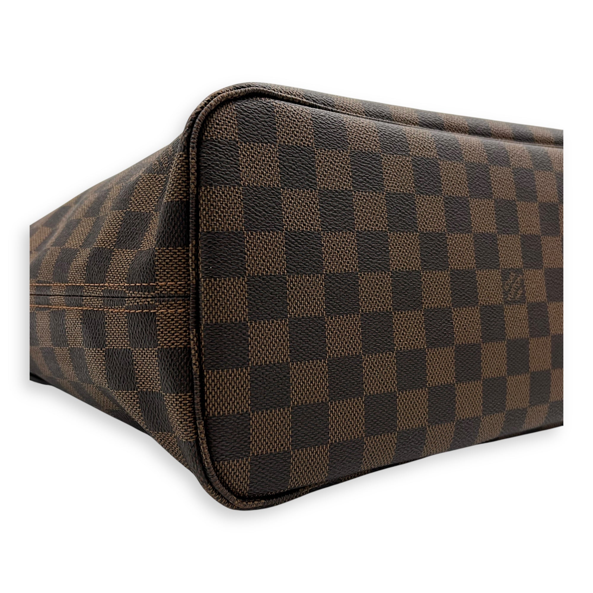 Louis Vuitton Neverfull Tote Bag MM Brown in Coated Canvas, Gold hardware_8