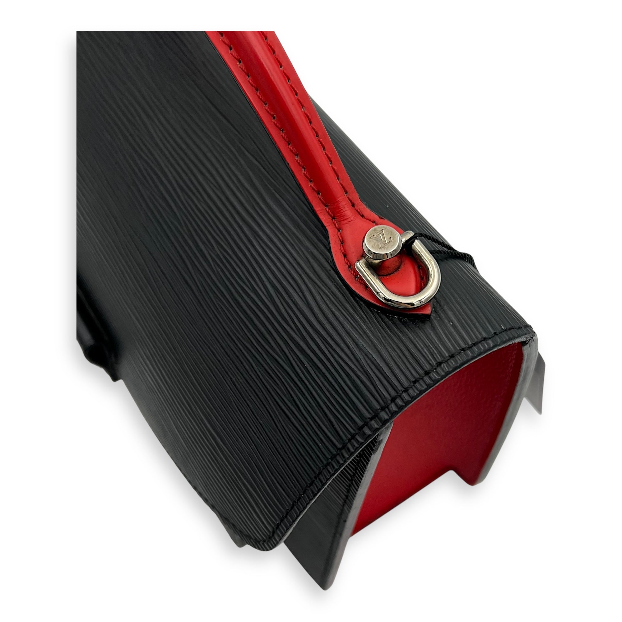 Louis Vuitton Monceau Black Top Handle Bag in Epi Leather, Silver hardware_9