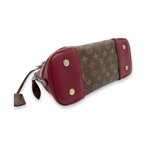 Alma Top Handle Bag Brown in Monogram Coated Canvas, Gold hardware