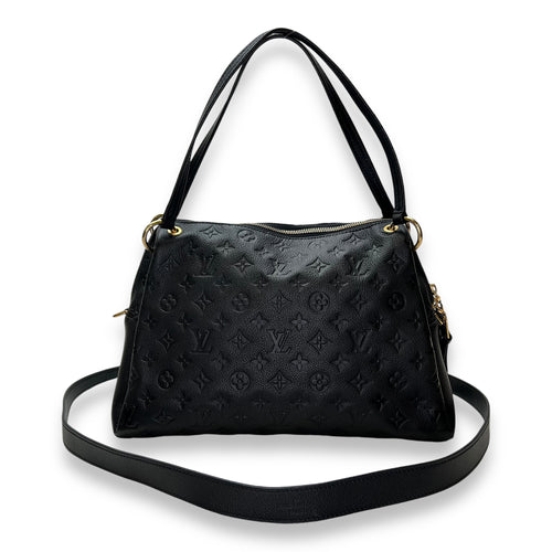 Ponthieu Black Top Handle Bag in Monogram Empreinte Leather, Gold hardware