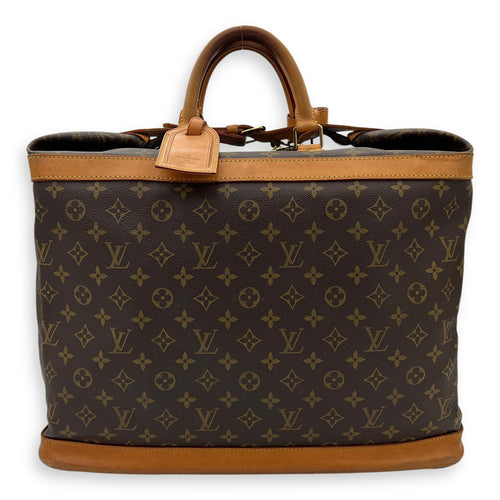 Cruiser Top Handle Bag Brown in Monogram Coated Canvas, Gold hardware