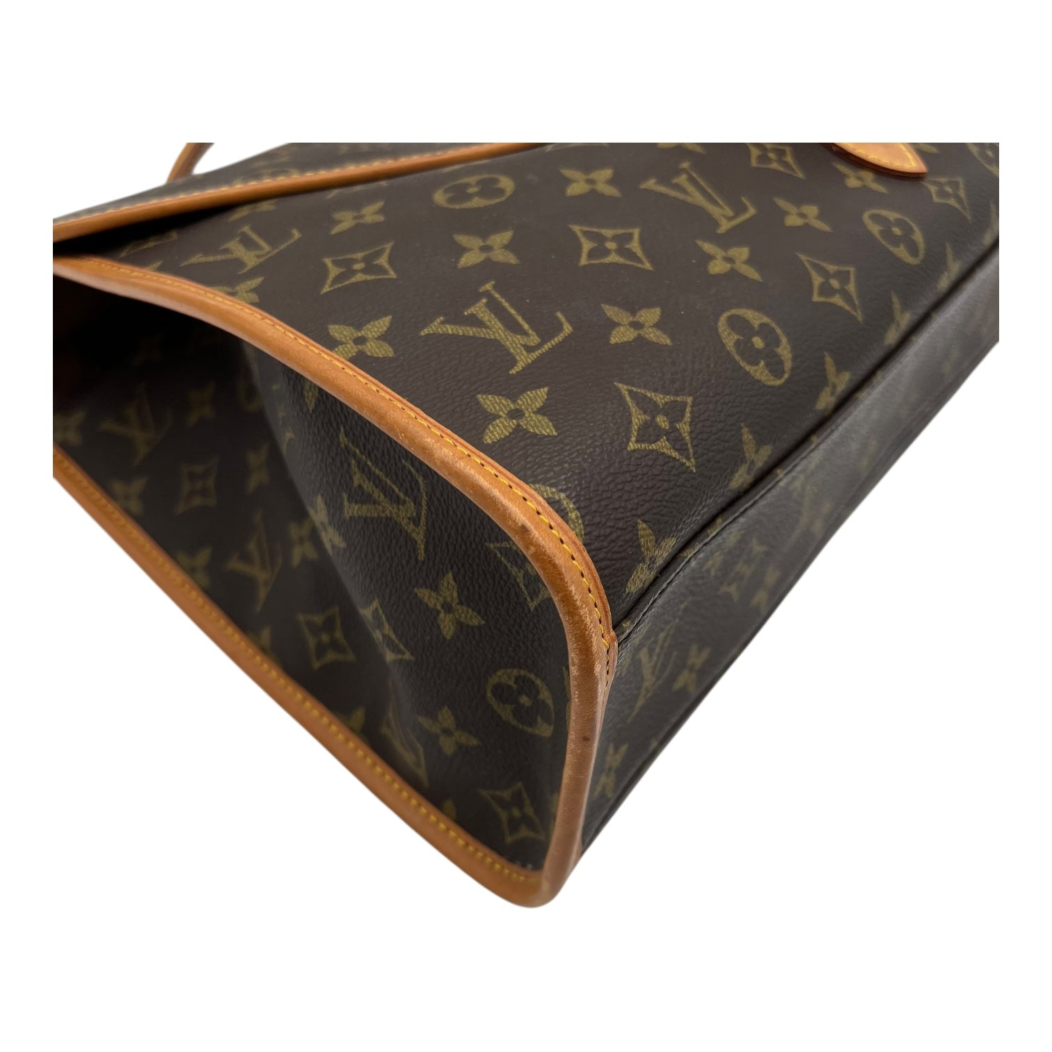 Louis Vuitton Beverly Top Handle Bag Brown in Monogram Coated Canvas, Gold hardware_10