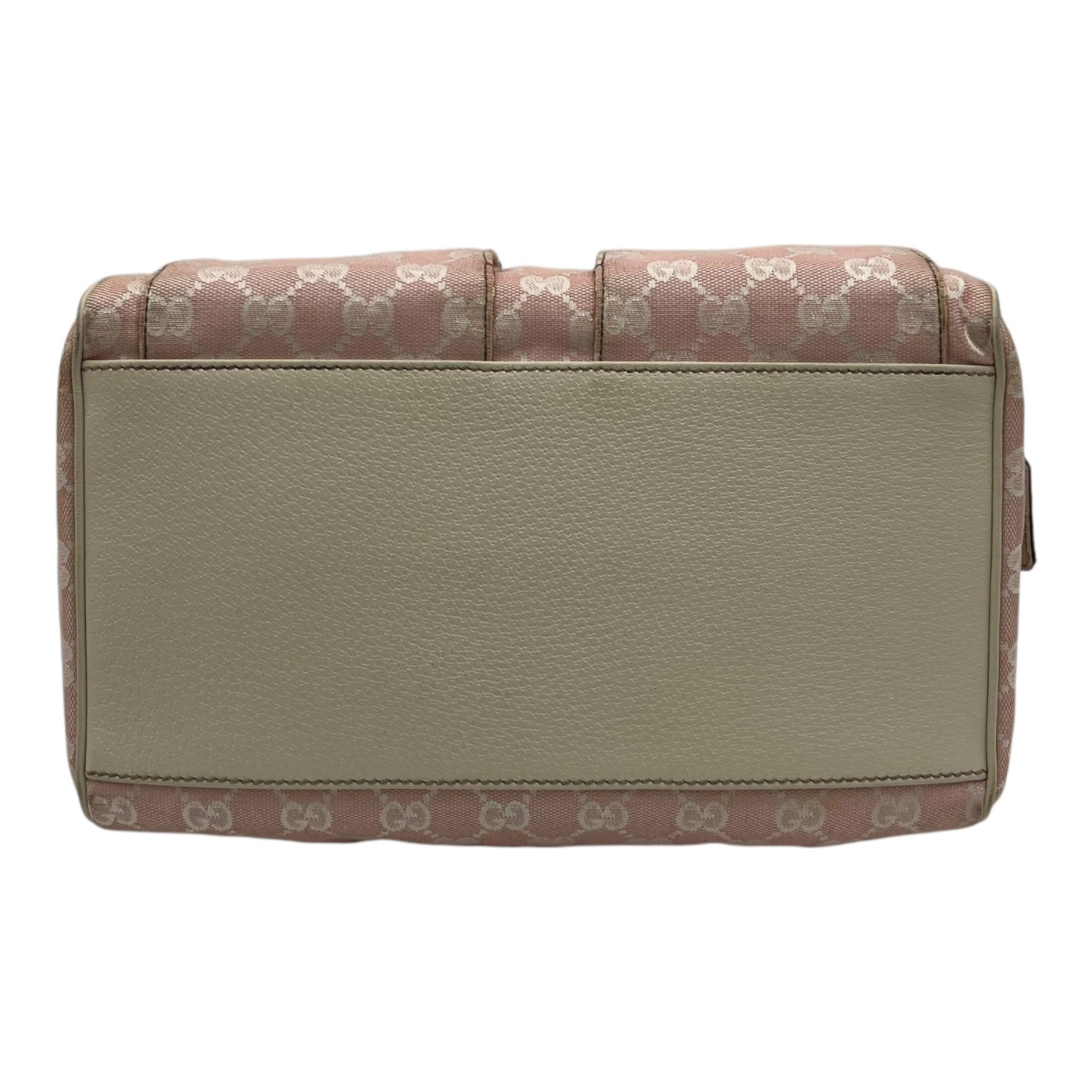 Gucci GG Top Handle Bag Pink in Canvas, Light Gold hardware_5