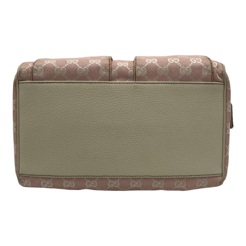 Gucci GG Top Handle Bag Pink in Canvas, Light Gold hardware_5