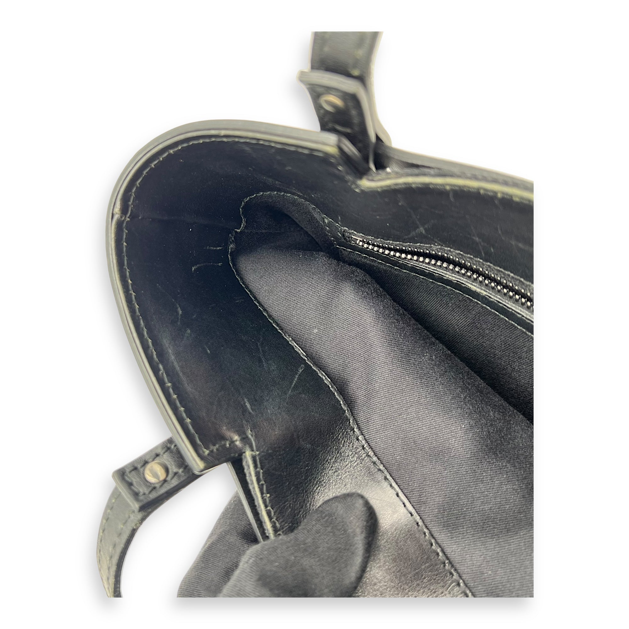 Gucci GG Top Handle Bag Black in Canvas, Silver hardware_12