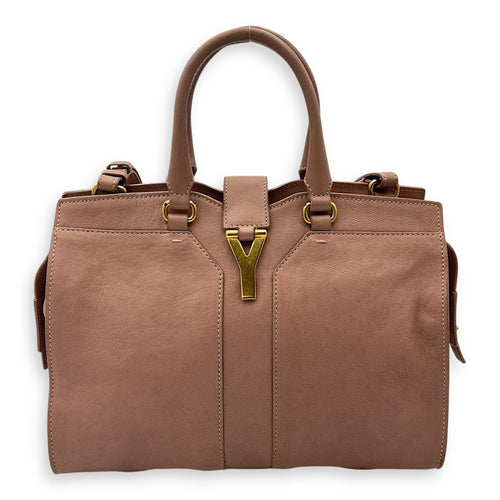 Saint Laurent Cabas Top Handle Bag Pink in Calfskin, Gold hardware_1