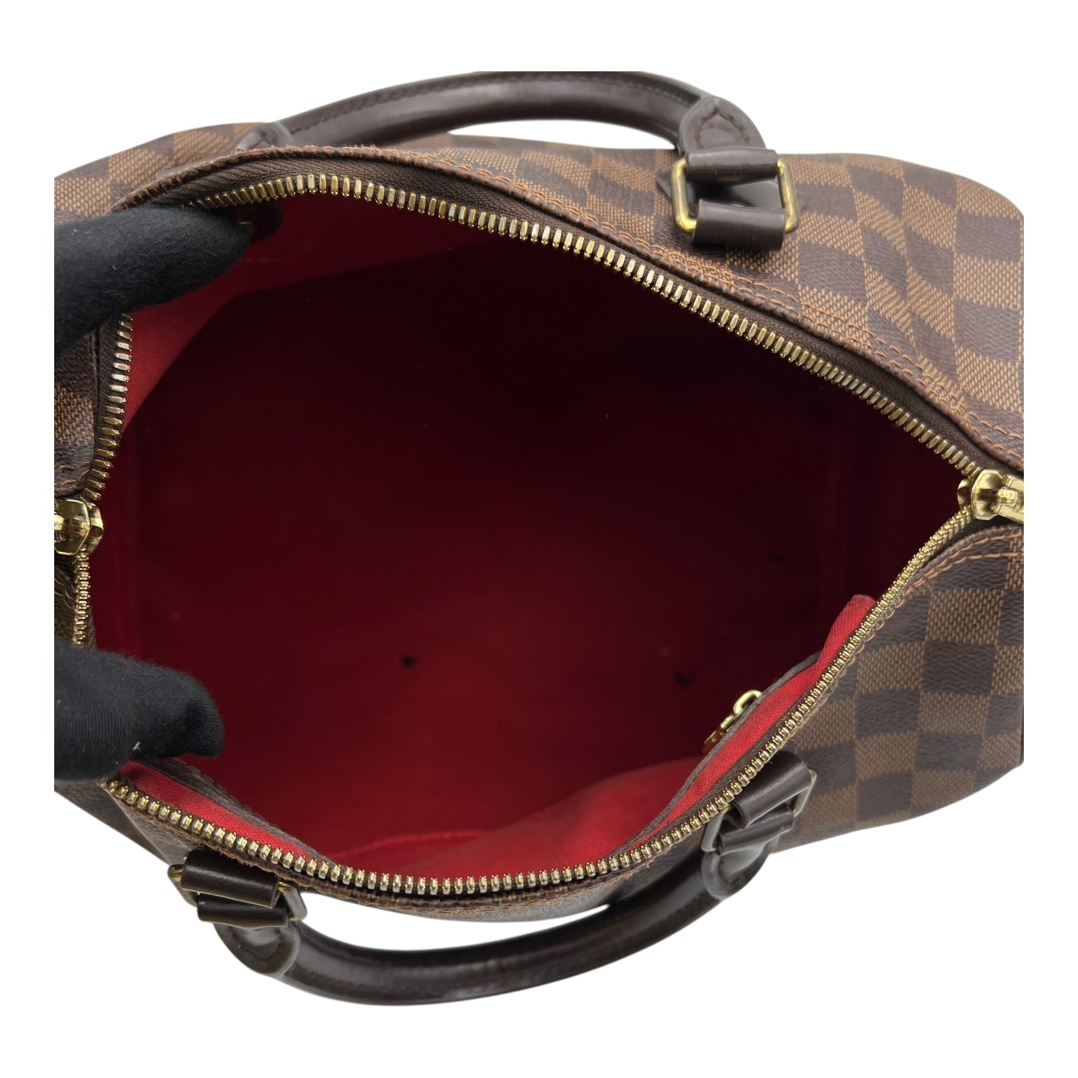 Louis Vuitton Speedy Top Handle Bag 30 Brown in Canvas, Gold hardware_6