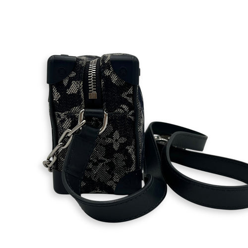 Louis Vuitton Soft Trunk Shoulder Bag Blue in Denim, Silver hardware_3