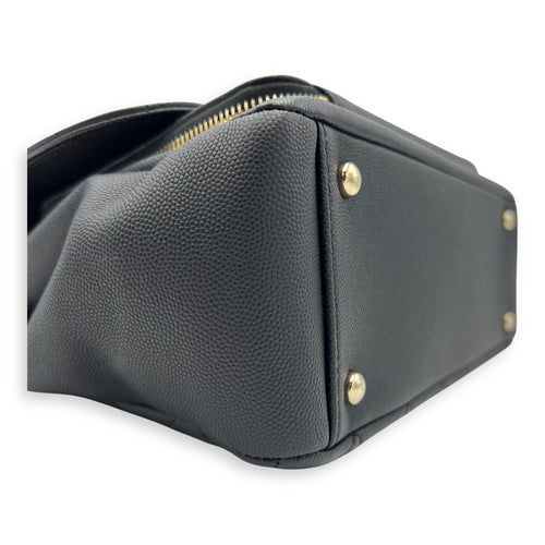Chanel Business Affinity Black Top Handle Bag in Caviar Leather, Light Gold hardware_8
