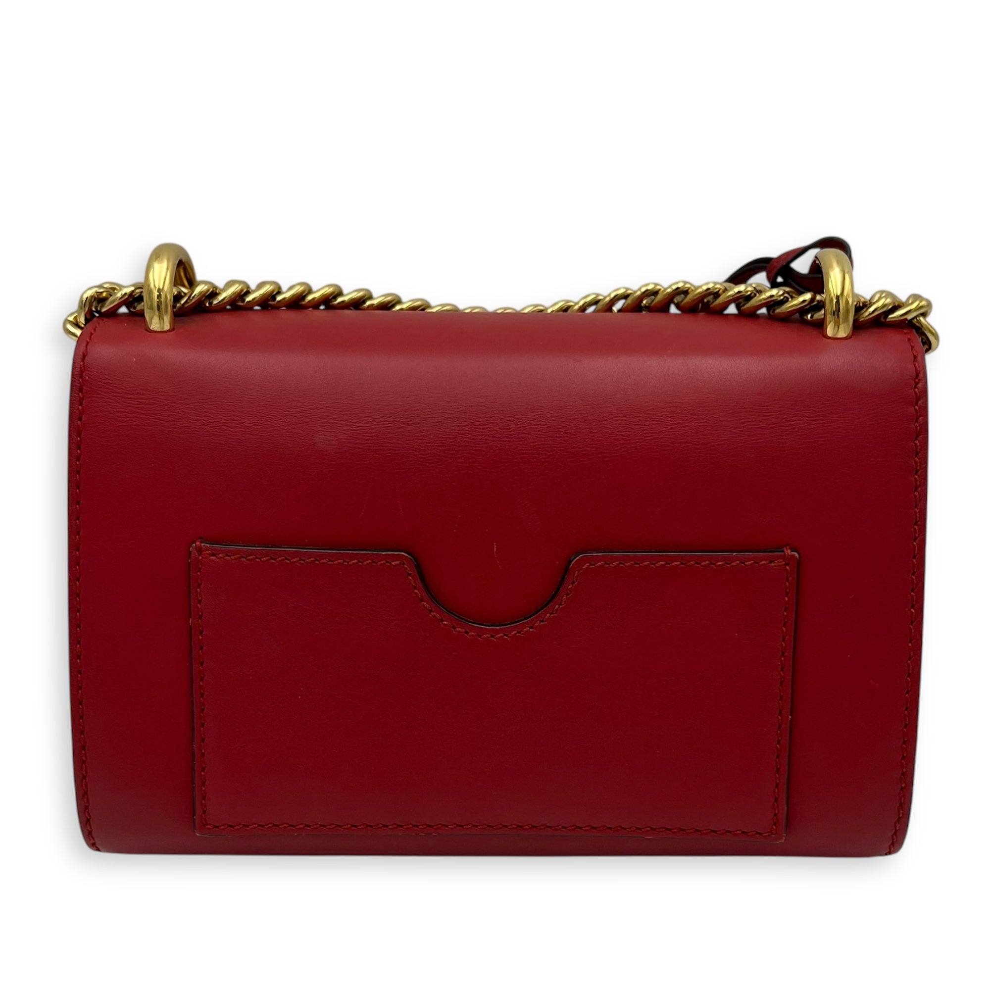 Gucci Padlock Shoulder Bag Red in Calfskin, Gold hardware_2