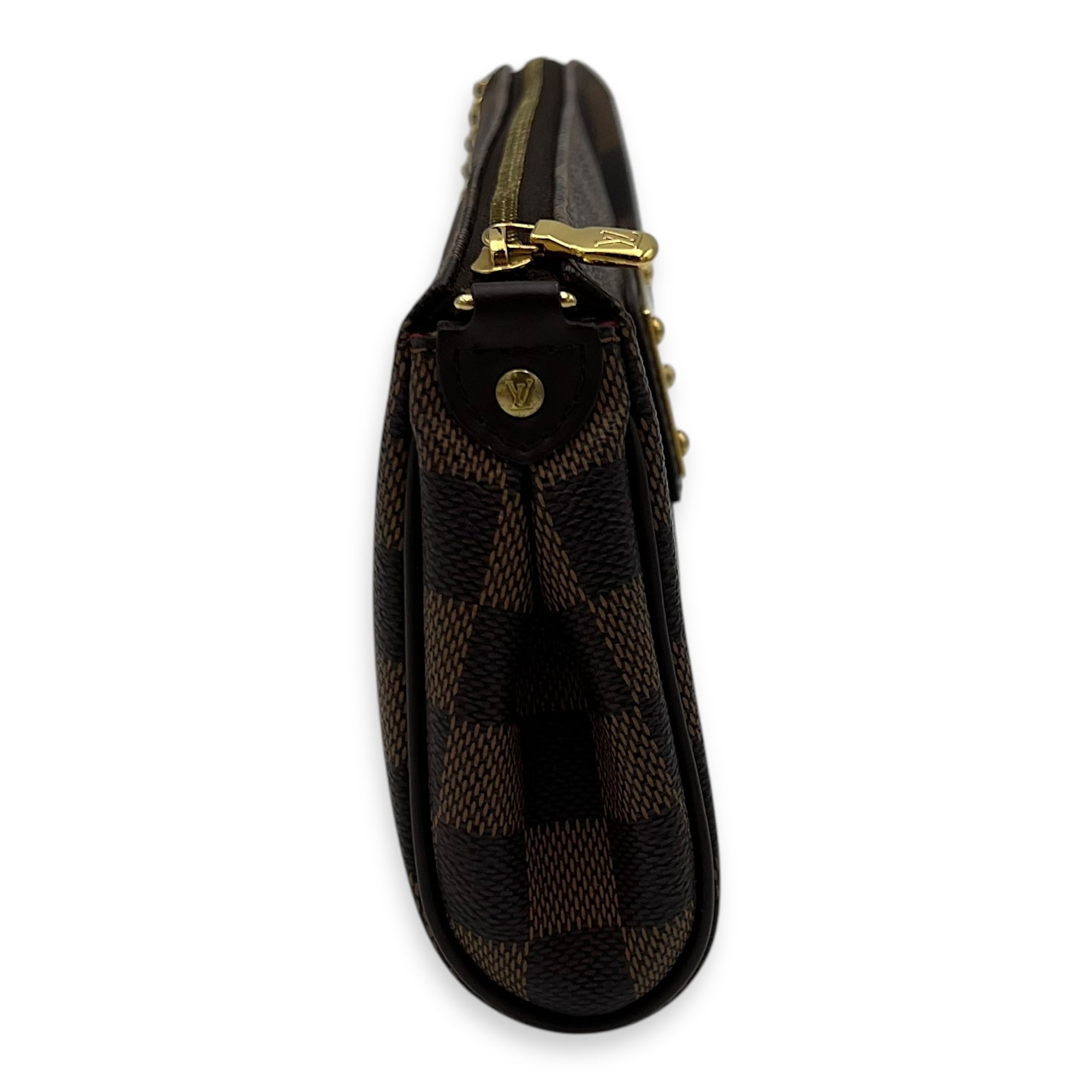 Louis Vuitton Eva Shoulder Bag Brown in Coated Canvas, Gold hardware_3