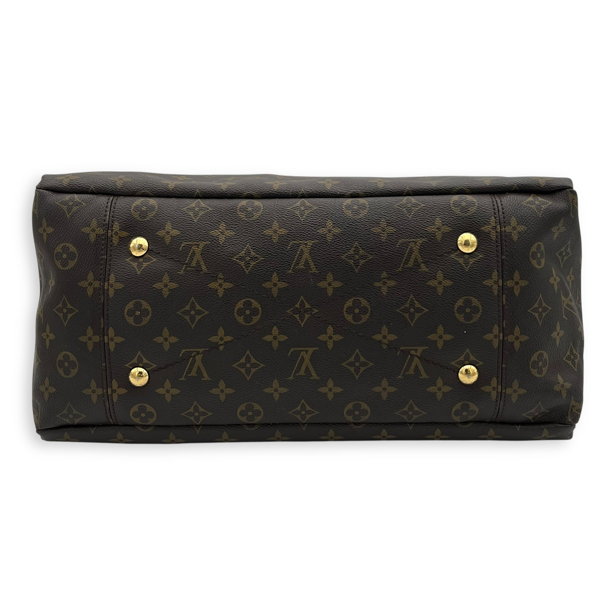 Louis Vuitton Artsy Top Handle Bag MM Brown in Monogram Coated Canvas, Gold hardware_5
