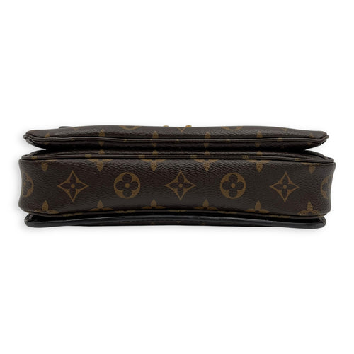 Louis Vuitton Metis Crossbody Bag Brown in Monogram Coated Canvas, Gold hardware_5