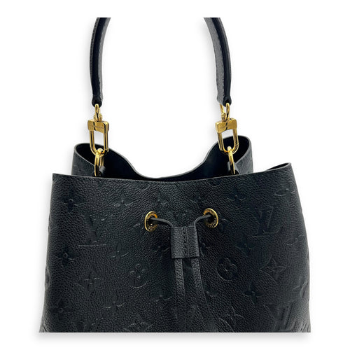 Louis Vuitton NeoNoe MM Black Bucket Bag in Monogram Empreinte Leather, Gold hardware_7