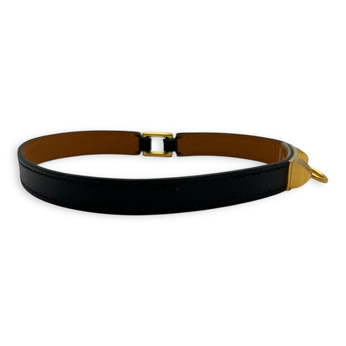 Hermès Rivale Double Tour Black in Calfskin, Gold hardware_4