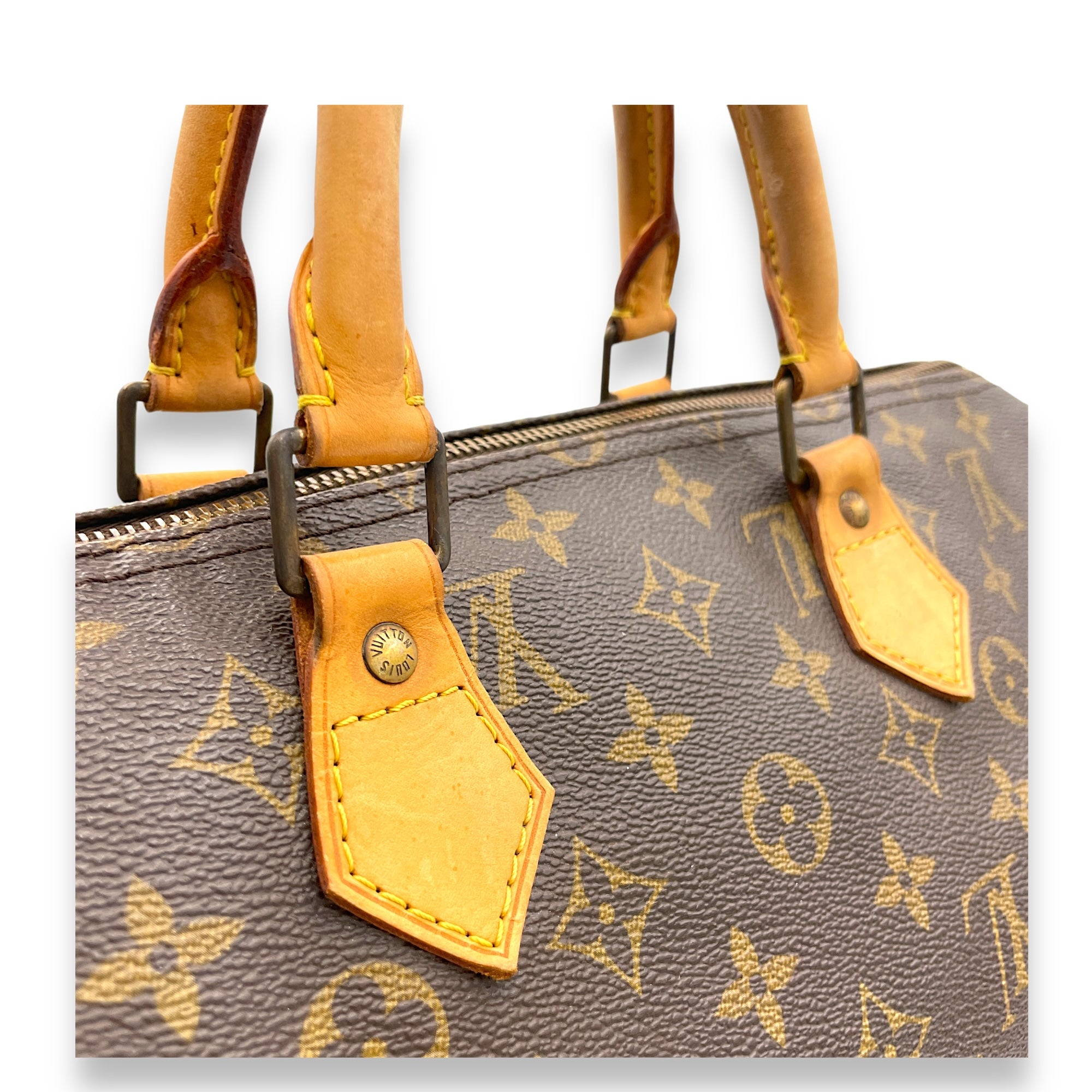 Louis Vuitton Speedy 35 Brown Top Handle Bag in Monogram