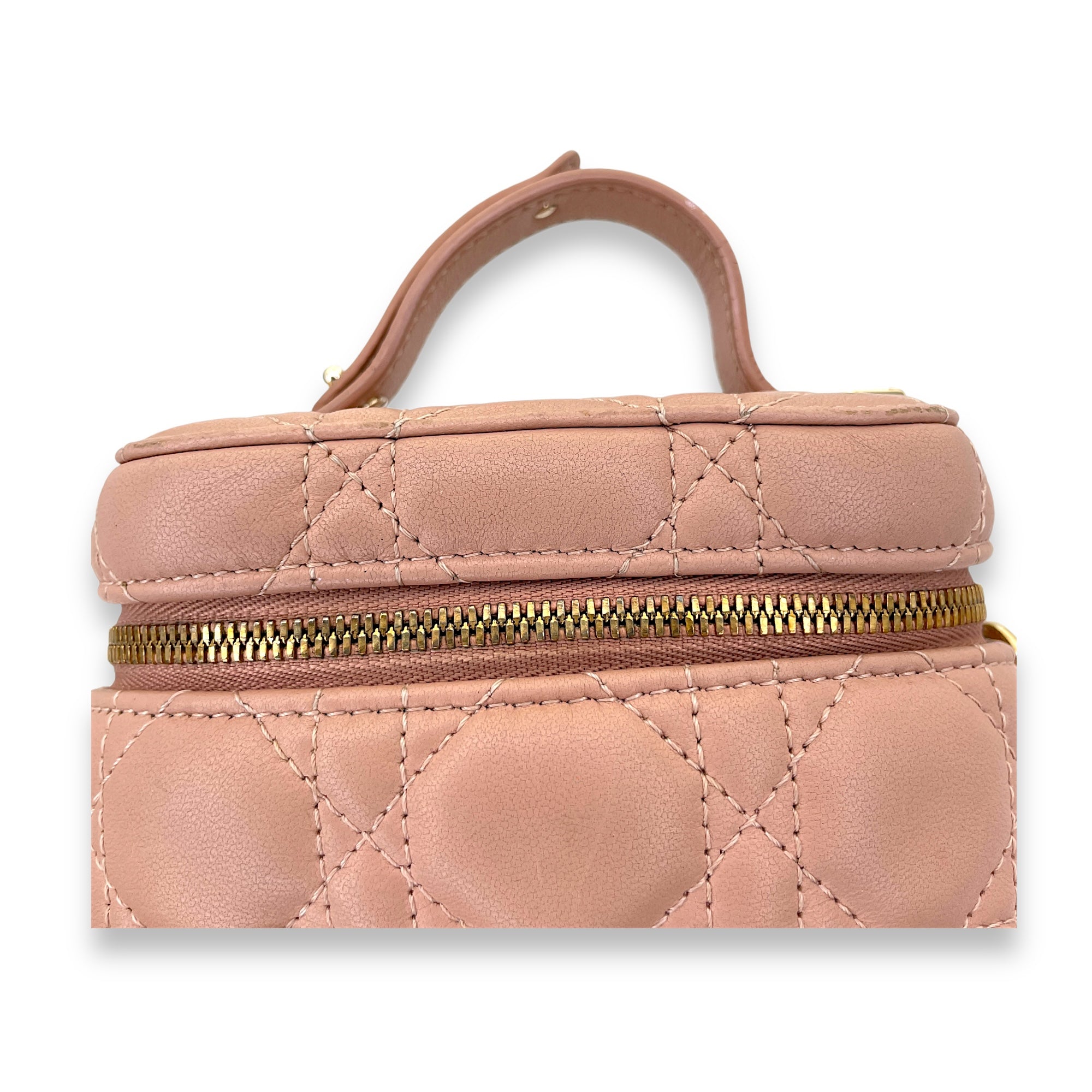 LADY DIOR Micro Vanity bag in Lambskin, Gold Hardware