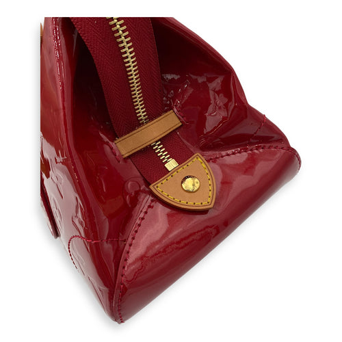 Rosewood Avenue Pomme D'Amour Top Handle Bag in Monogram Vernis Leather, Gold hardware