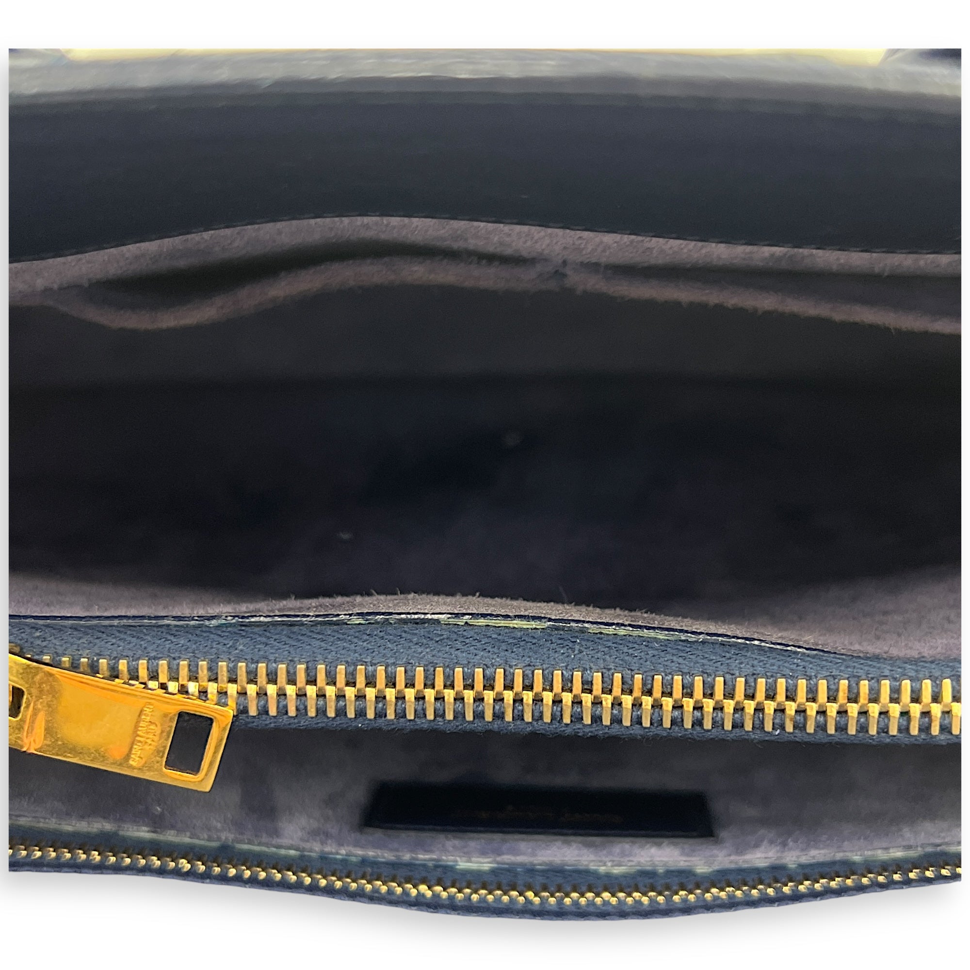 Sac de Jour Top Handle Bag Small Blue in Calfskin, Gold hardware