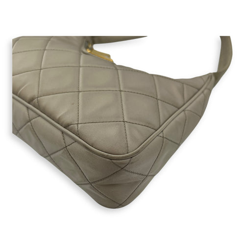 Re-Edition Shoulder Bag Beige in Re-Nylon, Gold hardware