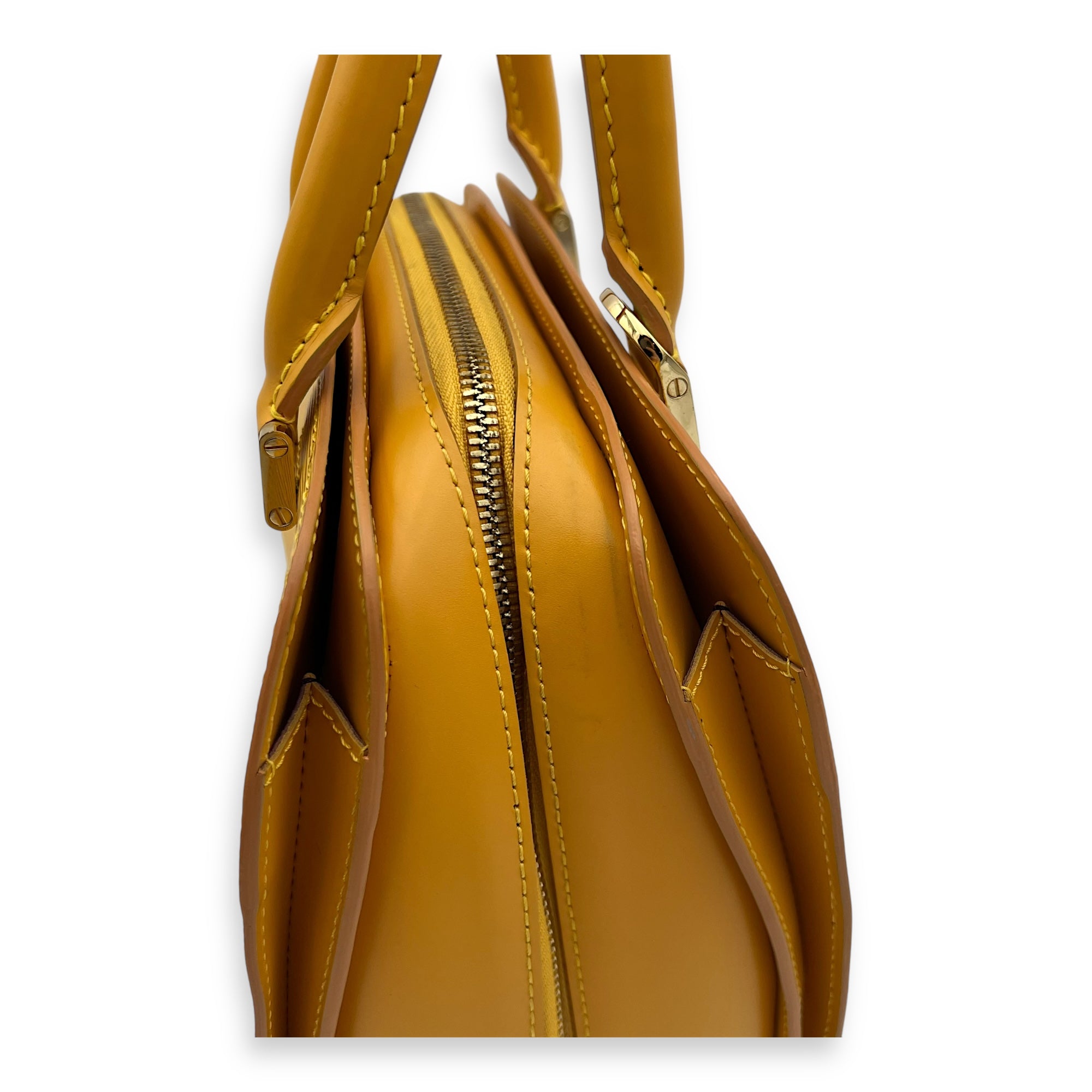 Louis Vuitton Pont Neuf Top Handle Bag Yellow in Epi Leather, Gold hardware_9