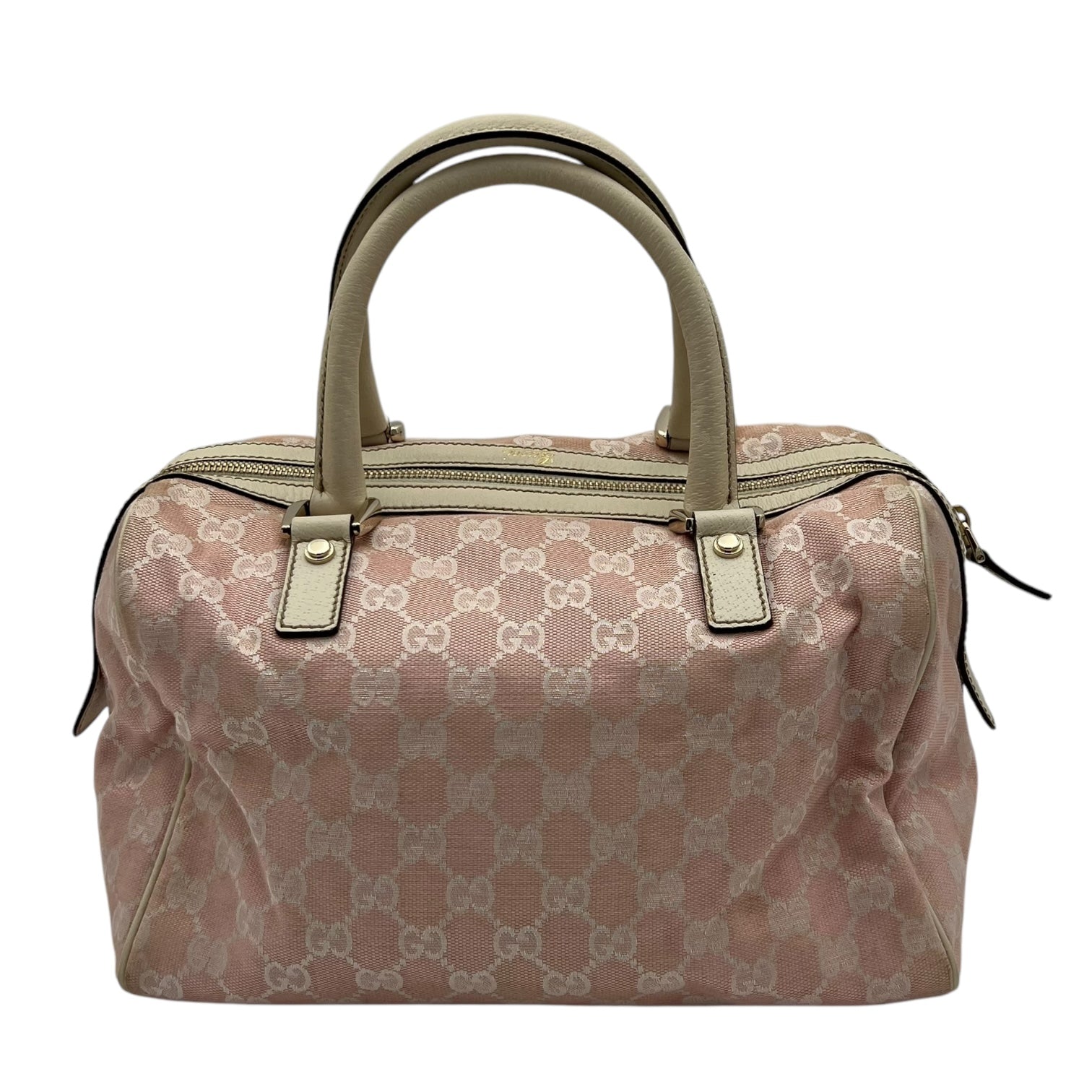 Gucci GG Top Handle Bag Pink in Canvas, Light Gold hardware_2