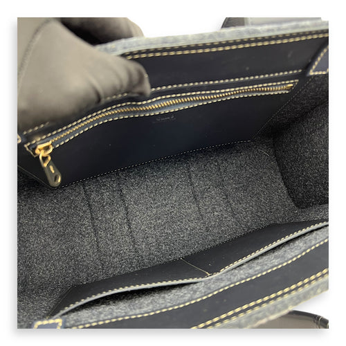Chloé Woody Tote Bag Grey in Wool_6
