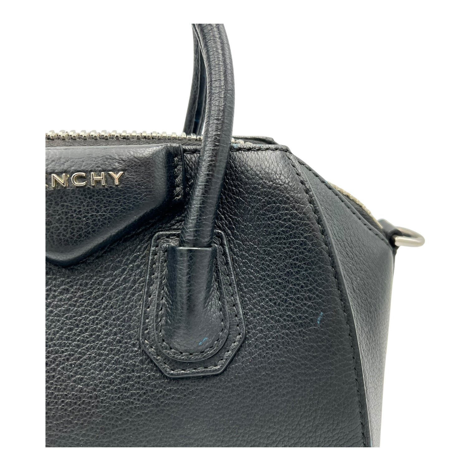 Givenchy Antigona Top Handle Bag Black in Calfskin, Silver hardware_8