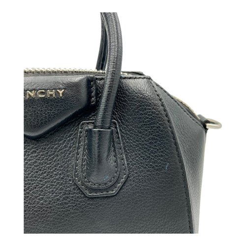 Givenchy Antigona Top Handle Bag Black in Calfskin, Silver hardware_8