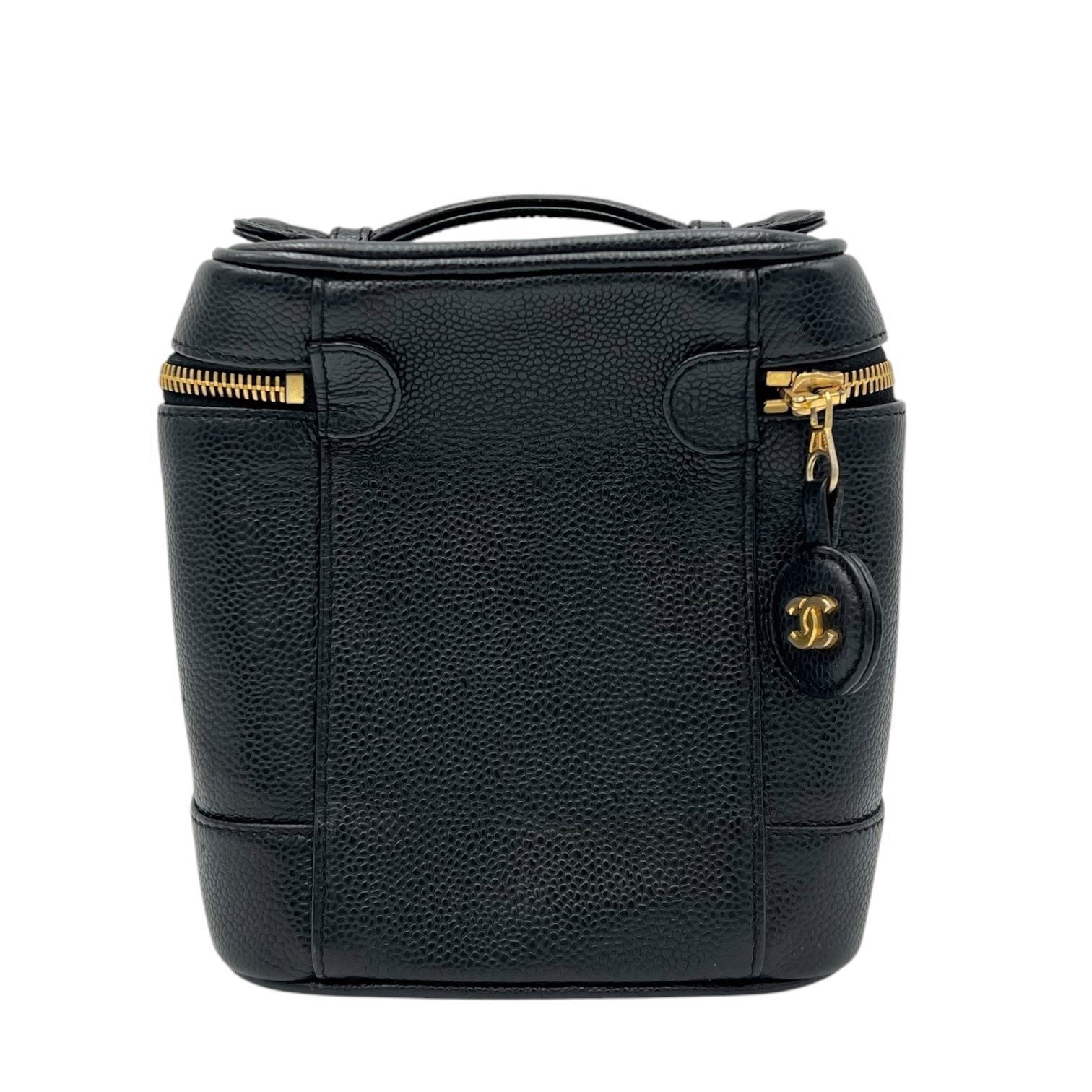 Chanel CC Vanity Bag Black in Caviar Leather, Gold hardware_2