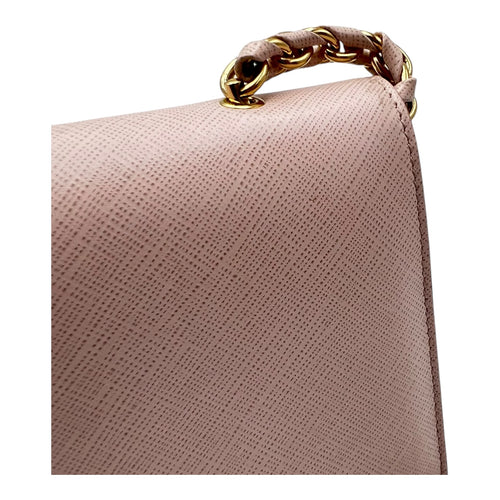 Salvatore Ferragamo Vara Bow Shoulder Bag Pink in Calfskin, Gold hardware_10